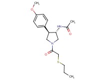 N-{(3S*,4R*)-4-(4-methoxyphenyl)-1-[(propylthio)acetyl]-3-pyrrolidinyl}acetamide
