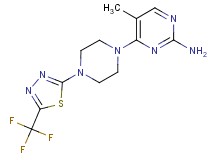 5-methyl-4-{4-[5-(trifluoromethyl)-1,3,4-thiadiazol-2-yl]piperazin-1-yl}pyrimidin-2-amine