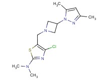 4-chloro-5-{[3-(3,5-dimethyl-1H-pyrazol-1-yl)azetidin-1-yl]methyl}-N,N-dimethyl-1,3-thiazol-2-amine