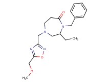 4-benzyl-3-ethyl-1-{[5-(methoxymethyl)-1,2,4-oxadiazol-3-yl]methyl}-1,4-diazepan-5-one