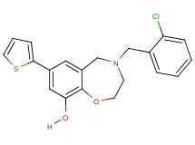 4-(2-chlorobenzyl)-7-(2-thienyl)-2,3,4,5-tetrahydro-1,4-benzoxazepin-9-ol