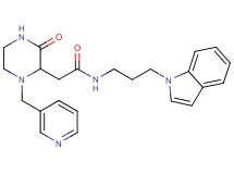 N-[3-(1H-indol-1-yl)propyl]-2-[3-oxo-1-(3-pyridinylmethyl)-2-piperazinyl]acetamide
