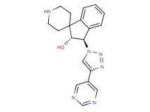 rel-(2R,3R)-3-[4-(5-pyrimidinyl)-1H-1,2,3-triazol-1-yl]-2,3-dihydrospiro[indene-1,4'-piperidin]-2-ol hydrochloride