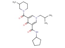 N-cyclopentyl-1-isobutyl-5-[(3-methyl-1-piperidinyl)carbonyl]-4-oxo-1,4-dihydro-3-pyridinecarboxamide