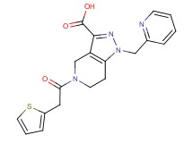 1-(pyridin-2-ylmethyl)-5-(2-thienylacetyl)-4,5,6,7-tetrahydro-1H-pyrazolo[4,3-c]pyridine-3-carboxylic acid
