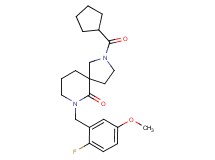 2-(cyclopentylcarbonyl)-7-(2-fluoro-5-methoxybenzyl)-2,7-diazaspiro[4.5]decan-6-one