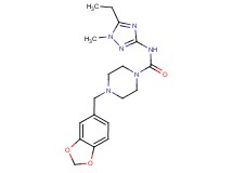4-(1,3-benzodioxol-5-ylmethyl)-N-(5-ethyl-1-methyl-1H-1,2,4-triazol-3-yl)piperazine-1-carboxamide
