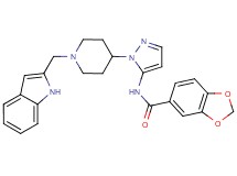 N-{1-[1-(1H-indol-2-ylmethyl)-4-piperidinyl]-1H-pyrazol-5-yl}-1,3-benzodioxole-5-carboxamide