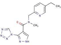 N-[(5-ethylpyridin-2-yl)methyl]-N-methyl-3-(1H-tetrazol-1-yl)-1H-pyrazole-4-carboxamide