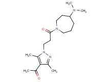 1-(1-{3-[4-(dimethylamino)-1-azepanyl]-3-oxopropyl}-3,5-dimethyl-1H-pyrazol-4-yl)ethanone