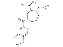 2-{[4-(cyclopropylmethyl)-3-isopropyl-1,4-diazepan-1-yl]carbonyl}-5-methoxy-4H-pyran-4-one
