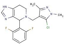 5-[(5-chloro-1,3-dimethyl-1H-pyrazol-4-yl)methyl]-4-(2,6-difluorophenyl)-4,5,6,7-tetrahydro-1H-imidazo[4,5-c]pyridine