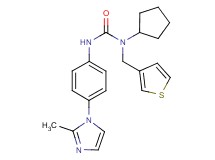 N-cyclopentyl-N'-[4-(2-methyl-1H-imidazol-1-yl)phenyl]-N-(3-thienylmethyl)urea