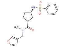 (1S*,3R*)-N-(3-furylmethyl)-N-methyl-3-[(phenylsulfonyl)amino]cyclopentanecarboxamide