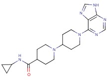 N-cyclopropyl-1'-(9H-purin-6-yl)-1,4'-bipiperidine-4-carboxamide