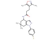 3-(3,5-dimethyl-4-isoxazolyl)-N-[1-(4-fluorophenyl)-6,6-dimethyl-4,5,6,7-tetrahydro-1H-indazol-4-yl]propanamide