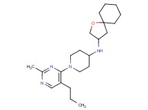1-(2-methyl-5-propylpyrimidin-4-yl)-N-1-oxaspiro[4.5]dec-3-ylpiperidin-4-amine