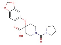 4-(1,3-benzodioxol-5-yloxy)-1-(pyrrolidin-1-ylcarbonyl)piperidine-4-carboxylic acid