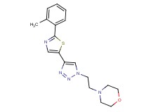 4-(2-{4-[2-(2-methylphenyl)-1,3-thiazol-5-yl]-1H-1,2,3-triazol-1-yl}ethyl)morpholine