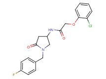 2-(2-chlorophenoxy)-N-[1-(4-fluorobenzyl)-5-oxo-3-pyrrolidinyl]acetamide