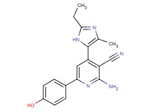 2-amino-4-(2-ethyl-4-methyl-1H-imidazol-5-yl)-6-(4-hydroxyphenyl)nicotinonitrile