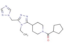 1-(cyclopentylcarbonyl)-4-[4-ethyl-5-(1H-1,2,4-triazol-1-ylmethyl)-4H-1,2,4-triazol-3-yl]piperidine