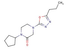 1-cyclopentyl-4-(5-propyl-1,3,4-oxadiazol-2-yl)piperazin-2-one