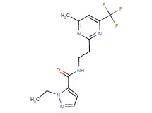 1-ethyl-N-{2-[4-methyl-6-(trifluoromethyl)pyrimidin-2-yl]ethyl}-1H-pyrazole-5-carboxamide