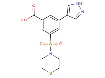 3-(1H-pyrazol-4-yl)-5-(thiomorpholin-4-ylsulfonyl)benzoic acid