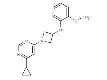 4-cyclopropyl-6-[3-(2-methoxyphenoxy)-1-azetidinyl]pyrimidine