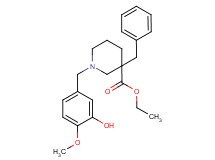 ethyl 3-benzyl-1-(3-hydroxy-4-methoxybenzyl)-3-piperidinecarboxylate