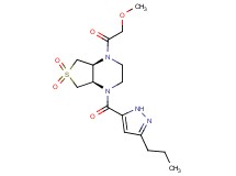 (4aR*,7aS*)-1-(methoxyacetyl)-4-[(3-propyl-1H-pyrazol-5-yl)carbonyl]octahydrothieno[3,4-b]pyrazine 6,6-dioxide
