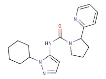 N-(1-cyclohexyl-1H-pyrazol-5-yl)-2-pyridin-2-ylpyrrolidine-1-carboxamide