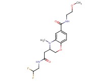 3-{2-[(2,2-difluoroethyl)amino]-2-oxoethyl}-N-(2-methoxyethyl)-4-methyl-3,4-dihydro-2H-1,4-benzoxazine-6-carboxamide