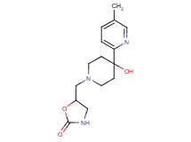 5-{[4-hydroxy-4-(5-methylpyridin-2-yl)piperidin-1-yl]methyl}-1,3-oxazolidin-2-one