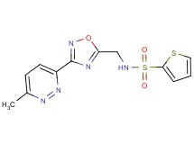 N-{[3-(6-methyl-3-pyridazinyl)-1,2,4-oxadiazol-5-yl]methyl}-2-thiophenesulfonamide