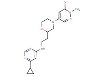 5-(2-{2-[(6-cyclopropyl-4-pyrimidinyl)amino]ethyl}-4-morpholinyl)-2-methyl-3(2H)-pyridazinone
