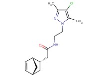 2-[(1S*,2S*,4S*)-bicyclo[2.2.1]hept-5-en-2-yl]-N-[2-(4-chloro-3,5-dimethyl-1H-pyrazol-1-yl)ethyl]acetamide