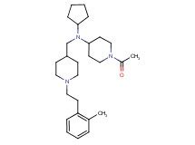 1-acetyl-N-cyclopentyl-N-({1-[2-(2-methylphenyl)ethyl]-4-piperidinyl}methyl)-4-piperidinamine