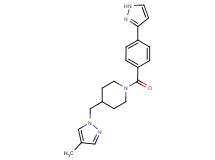4-[(4-methyl-1H-pyrazol-1-yl)methyl]-1-[4-(1H-pyrazol-3-yl)benzoyl]piperidine