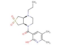 3-{[rel-(4aS,7aR)-6,6-dioxido-4-propylhexahydrothieno[3,4-b]pyrazin-1(2H)-yl]carbonyl}-5,6-dimethyl-2-pyridinol