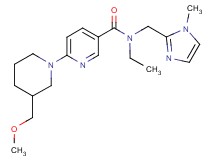 N-ethyl-6-[3-(methoxymethyl)-1-piperidinyl]-N-[(1-methyl-1H-imidazol-2-yl)methyl]nicotinamide