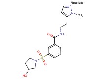 3-{[(3R)-3-hydroxypyrrolidin-1-yl]sulfonyl}-N-[2-(1-methyl-1H-pyrazol-5-yl)ethyl]benzamide
