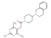 5-{2-[4-(3,4-dihydro-2(1H)-isoquinolinyl)-1-piperidinyl]-2-oxoethyl}-4,6-dimethyl-2-pyrimidinamine