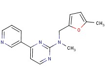 N-methyl-N-[(5-methyl-2-furyl)methyl]-4-(3-pyridinyl)-2-pyrimidinamine