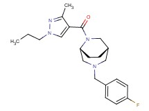 (1S*,5R*)-3-(4-fluorobenzyl)-6-[(3-methyl-1-propyl-1H-pyrazol-4-yl)carbonyl]-3,6-diazabicyclo[3.2.2]nonane
