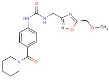 N-{[5-(methoxymethyl)-1,2,4-oxadiazol-3-yl]methyl}-N'-[4-(piperidin-1-ylcarbonyl)phenyl]urea