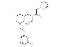 N-ethyl-N-({1-[2-(3-fluorophenyl)ethyl]-3-piperidinyl}methyl)-2-(1H-pyrazol-1-yl)acetamide