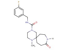 N-(3-fluorobenzyl)-1-methyl-10-oxo-1,4,9-triazaspiro[5.6]dodecane-4-carboxamide