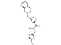 5-(3,4-dihydro-2(1H)-isoquinolinylmethyl)-N-methyl-N-[(4-methyl-1H-imidazol-2-yl)methyl]-3-isoxazolecarboxamide